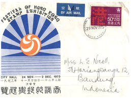 (10) Hong Kong Cover Posted To Indonesia - Brieven En Documenten