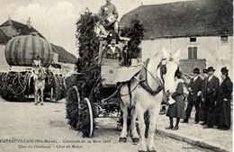 Dépt 52 - CHÂTEAUVILLAIN - Cavalcacade Du 29 Mars 1908 - Char Du Charlatan - Char Du Melon - Très Animée - Chateauvillain