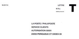 PAP Phila@poste (PAP122) - Cartes/Enveloppes Réponse T