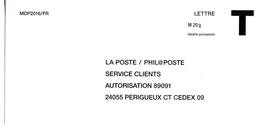 PAP Phila@poste (PAP123) - Cards/T Return Covers