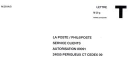 PAP Phila@poste (PAP127) - Cartes/Enveloppes Réponse T