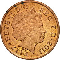Monnaie, Grande-Bretagne, Elizabeth II, Penny, 2011, TB+, Copper Plated Steel - 1 Penny & 1 New Penny