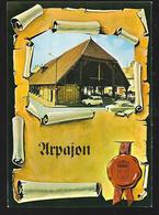 Delcampe - Cpm 9116191 Arpajon Les Halles , Genre Parchemin 4 L Renault - Arpajon