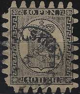 Finlande Coat Of Arms (FACIT) N°7v1C3 Noir Sur Chamois Papier Epais Roulette III Obl Petit Dateur Helsingfors.. - Usati