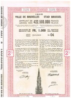 Obligation Ancienne - Ville De Bruxelles 1905 - Titre De 1955 - - A - C