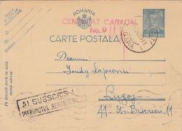 72705- MICHAEL, KING OF ROMANIA, POSTCARD STATIONERY, PIATRA OLT RAILWAY STATION STAMP, 1941, ROMANIA - Brieven En Documenten