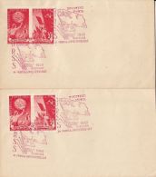 72709- ROMANIAN-SOVIET FRIENDSHIP, STAMPS AND SPECIAL POSTMARKS ON COVER, 2X, 1949, ROMANIA - Brieven En Documenten