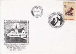 72721- SFANTU GHEORGHE TOWN'S FESTIVAL, ST GEORGE, SPECIAL COVER, CROSSBILL STAMP, 1994, ROMANIA - Brieven En Documenten