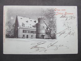 AK SCHLOSS ROSENAU B. Coburg Rödental Mondschein 1898 ///  D*33858 - Coburg