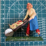 FIGURA CON CARRIOLA VINTAGE PRESEPE PRESEPIO ITALY - Christmas Cribs