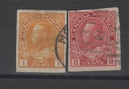 Canada_  Georges V Non Dentelé (1918 )  N°108a /109a - Andere & Zonder Classificatie