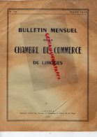 87- LIMOGES- BULLETIN MENSUEL CHAMBRE COMMERCE -MARS 1958- LOUIS DUCHE-CAMILLE PARLON-JEAN LAGARDE-RENE TARANUD - Limousin