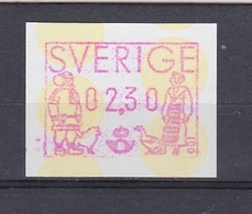 SWEDEN SUEDE SCHWEDEN 1991 PRAGMA FRAMA AUTOMATIC STAMPS AUTOMATPORTO AUTOMATENMARKEN AUTOMAT MÄRKE 2,30 Kr MNH ATM - Timbres De Distributeurs [ATM]