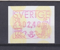 SWEDEN SUEDE SCHWEDEN 1991 ATM PRAGMA FRAMA AUTOMATIC  STAMPS AUTOMATPORTO AUTOMATENMARKEN AUTOMAT MÄRKE 2,40 Kr MNH - Viñetas De Franqueo [ATM]