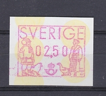 SWEDEN SUEDE SCHWEDEN 1991 ATM PRAGMA FRAMA AUTOMATIC STAMPS AUTOMATPORTO AUTOMATENMARKEN AUTOMAT MÄRKE 2,50 Kr MNH - Timbres De Distributeurs [ATM]