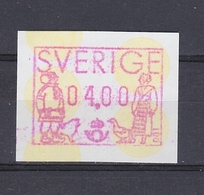 SWEDEN SUEDE SCHWEDEN 1991 PRAGMA FRAMA AUTOMATIC STAMPS AUTOMATPORTO AUTOMATENMARKEN AUTOMAT MÄRKE 4 Kr MNH ATM - Automaatzegels [ATM]