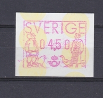 SWEDEN SUEDE SCHWEDEN 1991 ATM PRAGMA FRAMA AUTOMATIC STAMPS AUTOMATPORTO AUTOMATENMARKEN AUTOMAT MÄRKE 4,50 Kr MNH (**) - Viñetas De Franqueo [ATM]