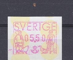 SWEDEN SUEDE SCHWEDEN 1991 ATM PRAGMA FRAMA AUTOMATIC STAMPS AUTOMATPORTO AUTOMATENMARKEN AUTOMAT MÄRKE 5,50 Kr MNH (**) - Automaatzegels [ATM]