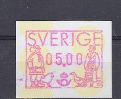 SWEDEN SUEDE SCHWEDEN 1991ATM PRAGMA FRAMA AUTOMATIC STAMPS AUTOMATPORTO AUTOMATENMARKEN AUTOMAT MÄRKE 5 Kr MNH (**) - Vignette [ATM]