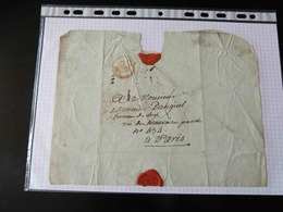 LETTRE   POUR PARIS  -  1794    -  CACHET A DATE ROUGE  - - 1792-1815: Départements Conquis