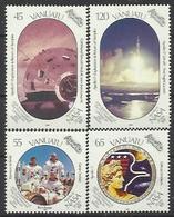 VA 1988-821-4 SPACE, VANUATU, 1 X 4v, MNH - Oceanië