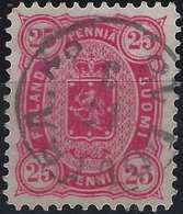 Finlande Coat Of Arms (FACIT) N°17Lc2f Aniline Rose Obl Dateur De LOVISA - Used Stamps