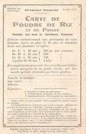 Thème Publicité :  Autour Du Parfum.  Carte De Poudre De Riz . Humoristique. A Lire. (voir Scan) - Publicité