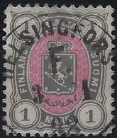 Finlande Coat Of Arms (FACIT) N°24a Gris Et Rose Obl Dateur De Helsingfors LUXE - Used Stamps