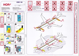 HOP ! Régional - EMB 190 / Consignes De Sécurité / Safety Card - Scheda Di Sicurezza