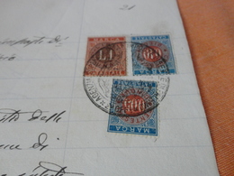 MARCHE CATASTALI LIRE 1,LIRA 0,10,LIRE 0,05 - 1893 - Revenue Stamps