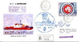 TAAF. PA 109 De 1989 Sur Enveloppe Commémorative. L'Astrolabe. - Navires & Brise-glace