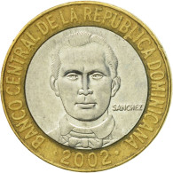 Monnaie, Dominican Republic, 5 Pesos, 2002, TTB+, Bi-Metallic, KM:89 - Dominicana
