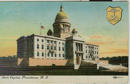 Rhode Island- Providence- State Capitol ,colors, Traveled Genoa (Italy)  -  VIA LIVERPOOL - PER S / S LUCANIA,GENOVA Ton - Providence