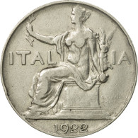 Monnaie, Italie, Vittorio Emanuele III, Lira, 1922, Rome, TTB, Nickel, KM:62 - 1 Lire