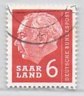 MiNr.385 O Deutschland Saarland (1957-1959) - Gebraucht