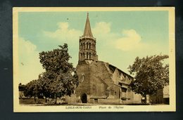 CPSM:  81 - LISLE SUR TARN - PLACE DE L'EGLISE - Lisle Sur Tarn