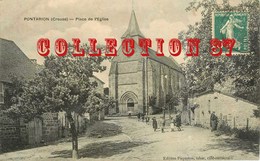 23 ☺ ♥♥ PONTARION - VISUEL RARE < PLACE De L'EGLISE - Pontarion