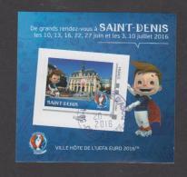 France - Bloc Collector Autocollant Oblitéré Euro De Football 2016 - St Denis - TB - Collectors