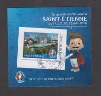 France - Bloc Collector Autocollant Oblitéré Euro De Football 2016 - St Etienne - TB - Collectors
