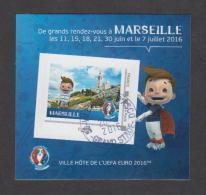 France - Bloc Collector Autocollant Oblitéré Euro De Football 2016 - Marseille - TB - Collectors