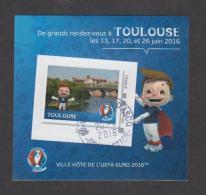 France - Bloc Collector Autocollant Oblitéré Euro De Football 2016 - Toulouse - TB - Collectors