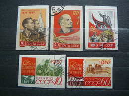 Great October Revolution # Russia USSR Sowjetunion # 1957 Used # Mi.1995/9B - Used Stamps