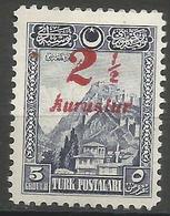 Turkey - 1929 Ankara Fortress Surcharge MH *     Mi 883 - Unused Stamps