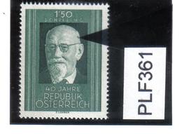 PLF361 ÖSTERREICH 1958 Michl 1057 PLATTENFEHLER FARBFLECK KOPF ** Postfrisch SIEHE ABBILDUNG - Errors & Oddities