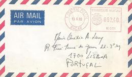 Macau 1988 Meter Franking Hasler “Mailmaster” H001 Cover - Briefe U. Dokumente