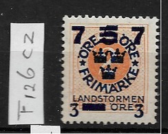 1918 MNH Sweden, Landstrom III: Watermark KPV - Ongebruikt