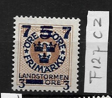 1918 MNH Sweden, Landstrom III: Watermark KPV - Ongebruikt