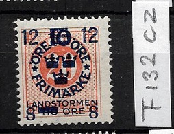 1918 MNH Sweden, Landstrom III: Watermark KPV - Ongebruikt