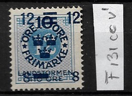 1918 MNH Sweden, Landstrom III: Overprint Shifted - Ungebraucht