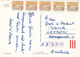 UNGARN 20?? - 5 Fach MEF Auf Ak ZALAKAROS, Gel.v. Ungarn > Leoben - Storia Postale